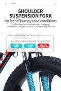 Close-Up of 26 Inch Fat Tire Wheel on Electric E-Bike