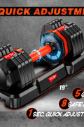 Fit Sir Adjustable Dumbbell Set 55lbs (Single), 15~55lb Hand Weight Change with Anti - Slip Handle for Men Women Home Gym Body Workout Exercise Fitness Strength Training (Orange) - with | Sold by Uncle Wiener's Wholesale