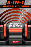 Fit Sir Adjustable Dumbbell Set 55lbs (Single), 15~55lb Hand Weight Change with Anti - Slip Handle for Men Women Home Gym Body Workout Exercise Fitness Strength Training (Orange) - with | Sold by Uncle Wiener's Wholesale