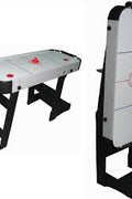 Folding Air Hockey Table – Space - Saving Design with Motorized Blower for Smooth Play, SKU: 72AHT - with | Sold by Uncle Wiener's Wholesale