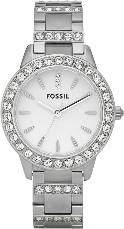 Fossil Jesse Women's Watch with Crystal Accents and Self - Adjustable Stainless Steel Bracelet Band - with | Sold by Uncle Wiener's Wholesale