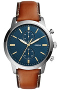 Fossil Men's Chronograph Townsman Light Brown Leather Strap Watch 44mm FS5279 - Multi - 44mm - with Multi | Sold by Uncle Wiener's Wholesale
