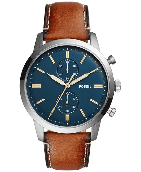 Fossil Men's Chronograph Townsman Light Brown Leather Strap Watch 44mm FS5279 - Multi - 44mm - with Multi | Sold by Uncle Wiener's Wholesale