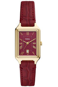 Fossil Women's Raquel Three - Hand Date Red Croco Leather Watch, 23mm - Red - NO SIZE - with Red | Sold by Uncle Wiener's Wholesale