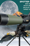Gosky BAK4 Lunette d'observation 20 - 60 x 80 avec trépied, adaptateur de téléphone et sac de transport, étanche haute définition BAK4 pour la chasse, le tir sur cible, l'observation des oiseaux - with | Sold by Uncle Wiener's Wholesale