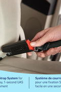 Graco 4Ever 4-in-1 car seat in gray black fabric, angled front view

Graco car seat installation and adjustment positions (4 modes)

Closeup of harness system adjustment knob

Parent placing child in highback booster setup

Side view showing headrest and belt path
