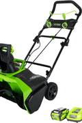 Greenworks 40V (75+ Compatible Tools) 20” Brushless Cordless Snow Blower, 4.0Ah Battery and Charger Included, model SNF401 - with Green | Sold by Uncle Wiener's Wholesale