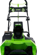 Greenworks 40V (75+ Compatible Tools) 20” Brushless Cordless Snow Blower, 4.0Ah Battery and Charger Included, model SNF401 - with Green | Sold by Uncle Wiener's Wholesale