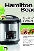 Hamilton Beach Silver 14 cups Programmable Rice Cooker - with 11 in x 11 in x 11.2 in | Sold by Uncle Wiener's Wholesale