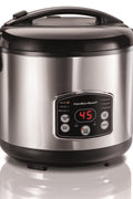 Hamilton Beach Silver 14 cups Programmable Rice Cooker - with 11 in x 11 in x 11.2 in | Sold by Uncle Wiener's Wholesale