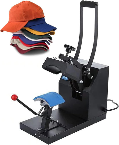 Hat Heat Press, 350W Curved Element Hat Press, LCD Digital Timer Temperature Control, Adjustable Pressure Knob for Hat T-Shirts, Shoes, Hats, Bags Transfer Heat Press - with | Sold by Uncle Wiener's Wholesale