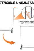 "Heavy-Duty Collapsible Single Rail Clothing Rack with Wheels"

"Adjustable Double Rail Chrome Garment Rack for Retail and Home"

"Heavy-Duty Commercial Clothing Rack Assembly Diagram"

"Smooth Rolling Wheels for Garment Racks – Close-Up View"