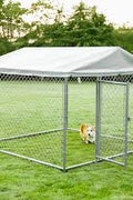 Heavy - Duty Outdoor Dog Kennel House Pen with Roof – 4x4 & 4x8 FT Options - with 4X4X4.3 FT | Sold by Uncle Wiener's Wholesale