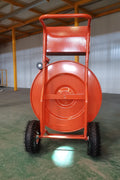 “Heavy-duty red strapping cart for warehouse use”

“Black industrial poly and steel banding cart with storage tray”