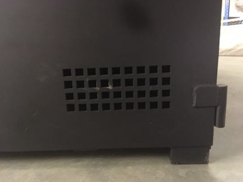 “Top view of black steel garbage incinerator fire pit with vent holes”

“Steel incinerator box with forklift access and reinforced lid”

“High-efficiency vented garbage burner with heavy-duty design”

“Open view of fire pit incinerator showing internal air grates”

“Steel waste disposal incinerator with front-loading forklift pockets”