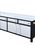 Heavy - Duty Steel Welding Table & Tool Bench – Industrial Workbench with Storage Drawers - with Stainless | Sold by Uncle Wiener's Wholesale