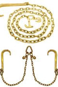 Heavy - Duty V - Chain Bridle & Tow Chains – Grade 70 Recovery Chains for Towing & Hauling - Tow Chains, Bridle Assemblies, Cluster Hooks with 3 FT Tow Chain – 5/16 Mini J Hook Cluster | Sold by Uncle Wiener's Wholesale