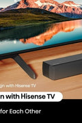 Hisense 3.1 Channel Soundbar with Wireless Subwoofer – Model HS3100
Black Dolby Atmos 480W Soundbar with Wireless Subwoofer by Hisense
Hisense HS3100 3.1 Soundbar Setup with HDMI ARC and Bluetooth