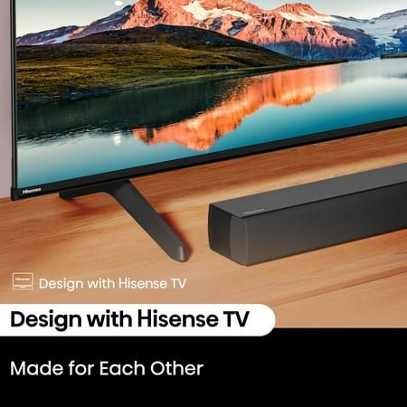 Hisense 3.1 Channel Soundbar with Wireless Subwoofer – Model HS3100
Black Dolby Atmos 480W Soundbar with Wireless Subwoofer by Hisense
Hisense HS3100 3.1 Soundbar Setup with HDMI ARC and Bluetooth