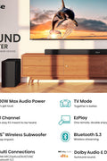 Hisense HS3100 - 3.1 Channel 480W Soundbar with 6.5 inch Wireless Subwoofer, 3 Full - Range Speakers, 2 tweeters, 480W Max Audio Power, 5.3 Wireless Bluetooth, Powered by DTS Virtual:X, Roku TV Ready - with | Sold by Uncle Wiener's Wholesale