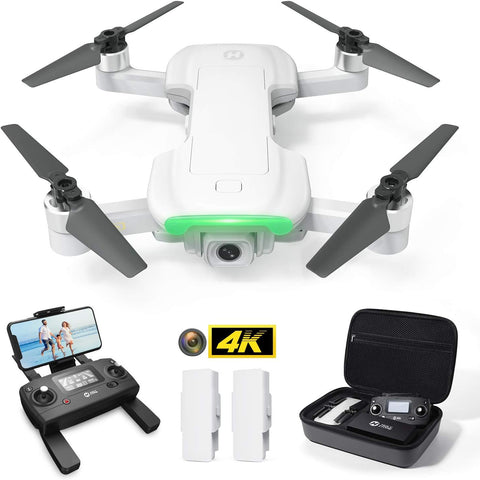 Holy Stone HS510 GPS Drone for Adults with 4K UHD Wifi Camera, FPV Quadcopter Foldable for Beginners with Brushless Motor, Return Home, Follow Me,2 Batteries and Storage Bag, Grey - with Matt Grey | Sold by Uncle Wiener's Wholesale