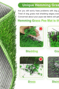 Hompet Dog Toilet Indoor Puppy Training Pad, Dog Potty Pet Training Grass Mat, Removable Waste Tray for Easier Clean Up, Artificial Turf, 25"×20" - with | Sold by Uncle Wiener's Wholesale