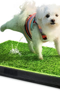 Hompet Dog Toilet Indoor Puppy Training Pad, Dog Potty Pet Training Grass Mat, Removable Waste Tray for Easier Clean Up, Artificial Turf, 25"×20" - with | Sold by Uncle Wiener's Wholesale