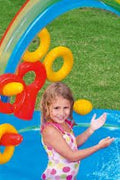 Intex Rainbow Ring Inflatable Paddling Pool Play Center – Kids Water Park with Slide & Sprayers | Model 57453 - with | Sold by Uncle Wiener's Wholesale