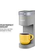 Keurig K - Mini Single - Serve K - Cup Pod Coffee Maker - Gray: Compact, 12 oz Capacity, Automatic Shut - Off, Cord Storage - with <B>Dimensions (Overall):</B> 12.1 Inches (H) x 4.5 Inches (W) x 11.3 Inches (D) | Sold by Uncle Wiener's Wholesale