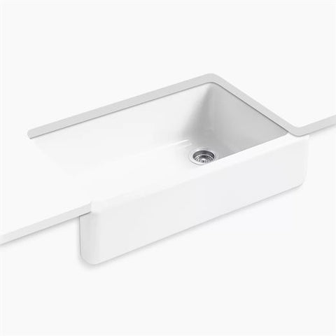 KOHLER Whitehaven / 35 - 3/4" undermount single - bowl farmhouse kitchen sinkK - 6489 - 0 - with White | Sold by Uncle Wiener's Wholesale