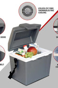 Koolatron Portable Cooler - Electric Cooler For Car, Camping, Travel, 12 V Insulated Hard Sided Refrigerator For Vehicle, Boat, Truck, Warming & Cooling, Cools Drinks,Food For Road Trip, 9.8 qt - with | Sold by Uncle Wiener's Wholesale