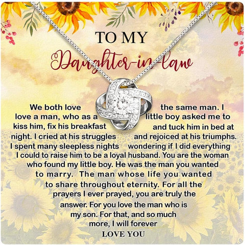 Larvincy To My Daughter In Law Necklace With Heartfelt Message & Elegant Box - Jewelry Daughter In Law Gifts From Mother In Law On Birthday, Wedding Day, Valentine, Christmas, Mothers Day & More - with | Sold by Uncle Wiener's Wholesale