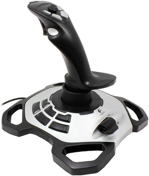 Logitech G Extreme 3D PRO Joystick, 12 Programmable Buttons, 8 - way Hat Switch, Stable, Weighted Base, Rapid - fire Trigger, USB, PC - Black/Silver - with | Sold by Uncle Wiener's Wholesale