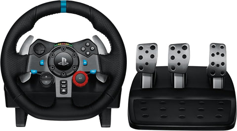 Logitech G29 Driving Force Racing Wheel and Floor Pedals, Real Force Feedback, Stainless Steel Paddle Shifters, Leather Steering Wheel Cover for PS5, PS4, PC, Mac - Black - with | Sold by Uncle Wiener's Wholesale