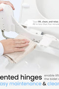 LUXE Bidet NEO 185 Plus - Patented Bidet Attachment for Toilet Seat, Innovative Hinges to Clean, Slide - in Easy Install, Advanced 360° Self - Clean, Dual Nozzles, Feminine & Rear Wash (Chrome) - with | Sold by Uncle Wiener's Wholesale