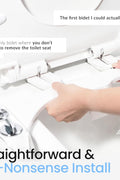 LUXE Bidet NEO 185 Plus - Patented Bidet Attachment for Toilet Seat, Innovative Hinges to Clean, Slide - in Easy Install, Advanced 360° Self - Clean, Dual Nozzles, Feminine & Rear Wash (Chrome) - with | Sold by Uncle Wiener's Wholesale