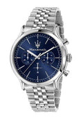 Maserati Men's Chronograph Stainless Steel Metal Band Watch, 42mm - Silver - No Size - with Silver | Sold by Uncle Wiener's Wholesale