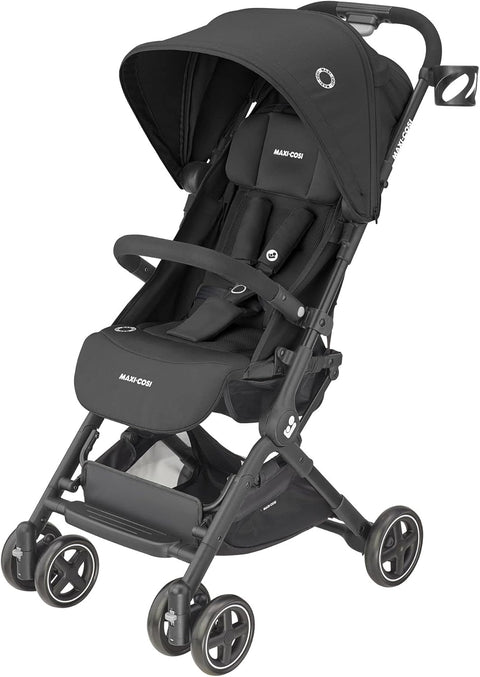 Maxi - Cosi Lara Ultra Compact Stroller, Airplane Carry - on Compliant for travel, Lightweight, one - hand fold, large storage, inludes travel bag Essential Black - with | Sold by Uncle Wiener's Wholesale