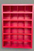 Steel bolt bin cabinet with 96 compartments – black

Red bolt organizer cabinet – front view

Side-by-side metal bin cabinets for hardware storage

Open hardware parts bins mounted on workshop wall

Heavy-duty steel bin rack for bolts and fasteners
