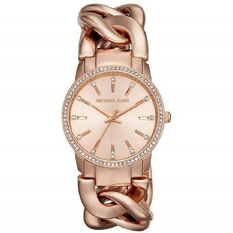 Michael Kors Nini Quartz Crystal Rose Dial Ladies Watch MK3236 - with gold | Sold by Uncle Wiener's Wholesale