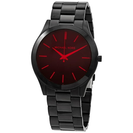 Michael Kors Slim Runway Black Stainless Steel Mens Watch - with Black | Sold by Uncle Wiener's Wholesale