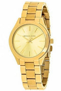 Michael Kors Women's Mini Slim Runway Gold - Tone Three - Hand Watch MK3512 - with Gold | Sold by Uncle Wiener's Wholesale