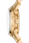 Michael Kors Women's Runway Quartz Chronograph Gold - Tone Stainless Steel Watch 38mm - Yellow - with Yellow | Sold by Uncle Wiener's Wholesale