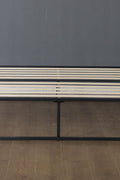 MODERN 10" METAL PLATFORM BED FRAME WITH WOOD SLATS | LOW - PROFILE, HEAVY - DUTY BED BASE – ALL SIZES AVAILABLE - with QUEEN | Sold by Uncle Wiener's Wholesale