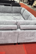 Modular 10ft Wide Corduroy Sofa – Modern Room Furniture with Plush Texture - with Light Gray | Sold by Uncle Wiener's Wholesale