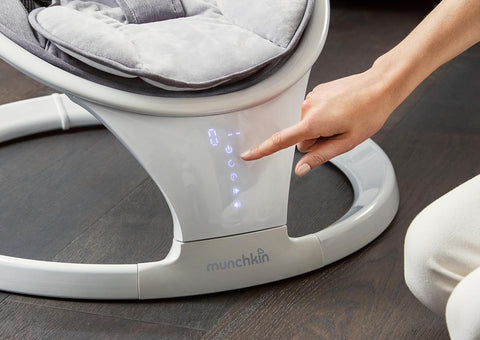 Munchkin Bluetooth Enabled Lightweight Baby Swing with Natural Sway in 5 Speeds and Remote Control - with | Sold by Uncle Wiener's Wholesale