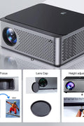 【Netflix support】Smart TV Projector for bedroom with WiFi and Bluetooth,Mini Projector Android 9.0 HD 1080p Native,15000 lumen Game Video Smart Projector No Need TV Stick for Home Cinema TV Watching - with | Sold by Uncle Wiener's Wholesale