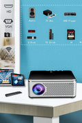 【Netflix support】Smart TV Projector for bedroom with WiFi and Bluetooth,Mini Projector Android 9.0 HD 1080p Native,15000 lumen Game Video Smart Projector No Need TV Stick for Home Cinema TV Watching - with | Sold by Uncle Wiener's Wholesale