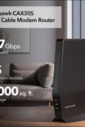 NETGEAR Nighthawk Modem Router Combo (CAX30S) DOCSIS 3.1 Cable Modem and WiFi 6 Router - AX2700 6.0 Gbps - Compatible with Xfinity, Spectrum, Cox, and More - Gigabit Wireless Internet - NETGEAR Armor - with | Sold by Uncle Wiener's Wholesale