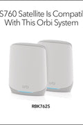 NETGEAR Orbi Whole Home Tri - Band Mesh WiFi 6 Add - on Satellite (RBS760) – Works with Your Orbi WiFi 6 System | Adds Coverage Up to 2,500 sq. ft. | AX5400 Up to 5.4Gbps - with | Sold by Uncle Wiener's Wholesale